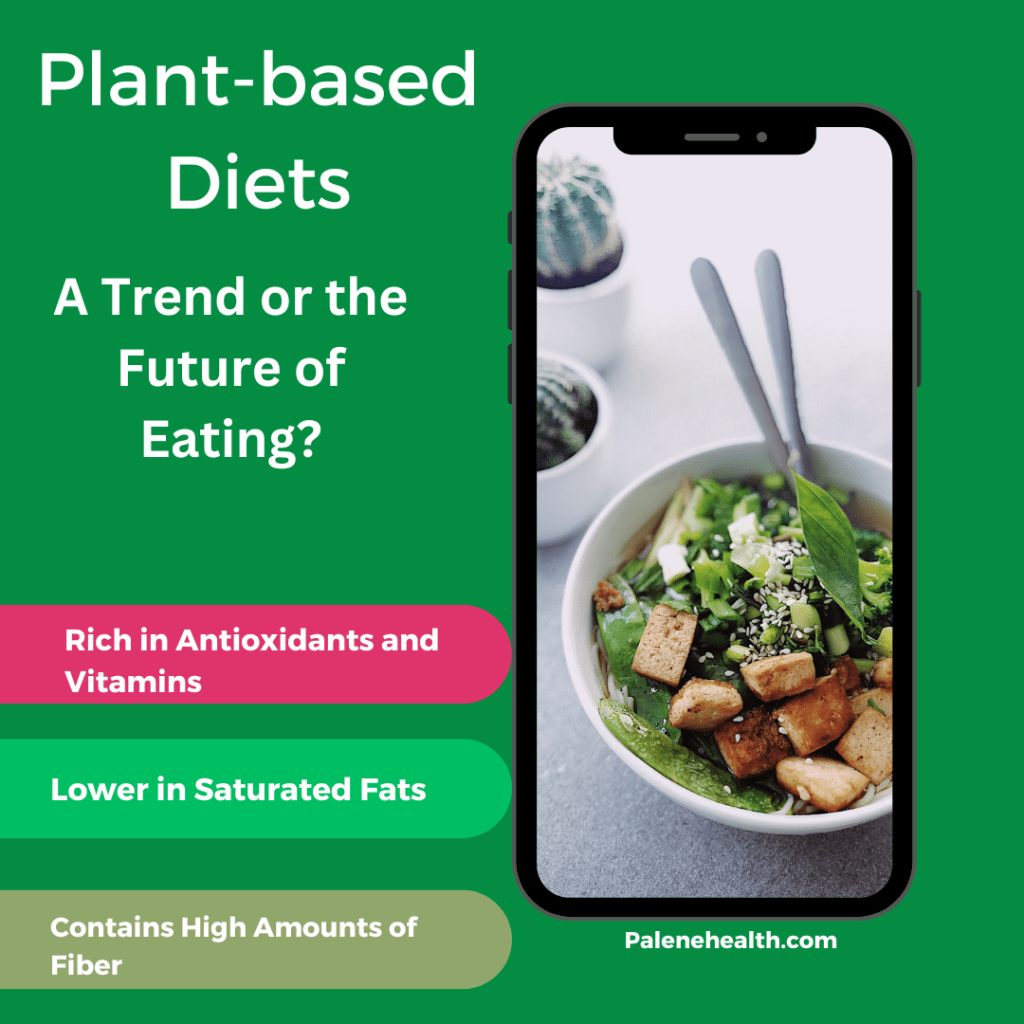 Exploring Plant-Based Diets: Discovering their health benefits, including high antioxidant content, fibre-rich foods, and lower saturated fat levels—are they a trend or the future of eating?